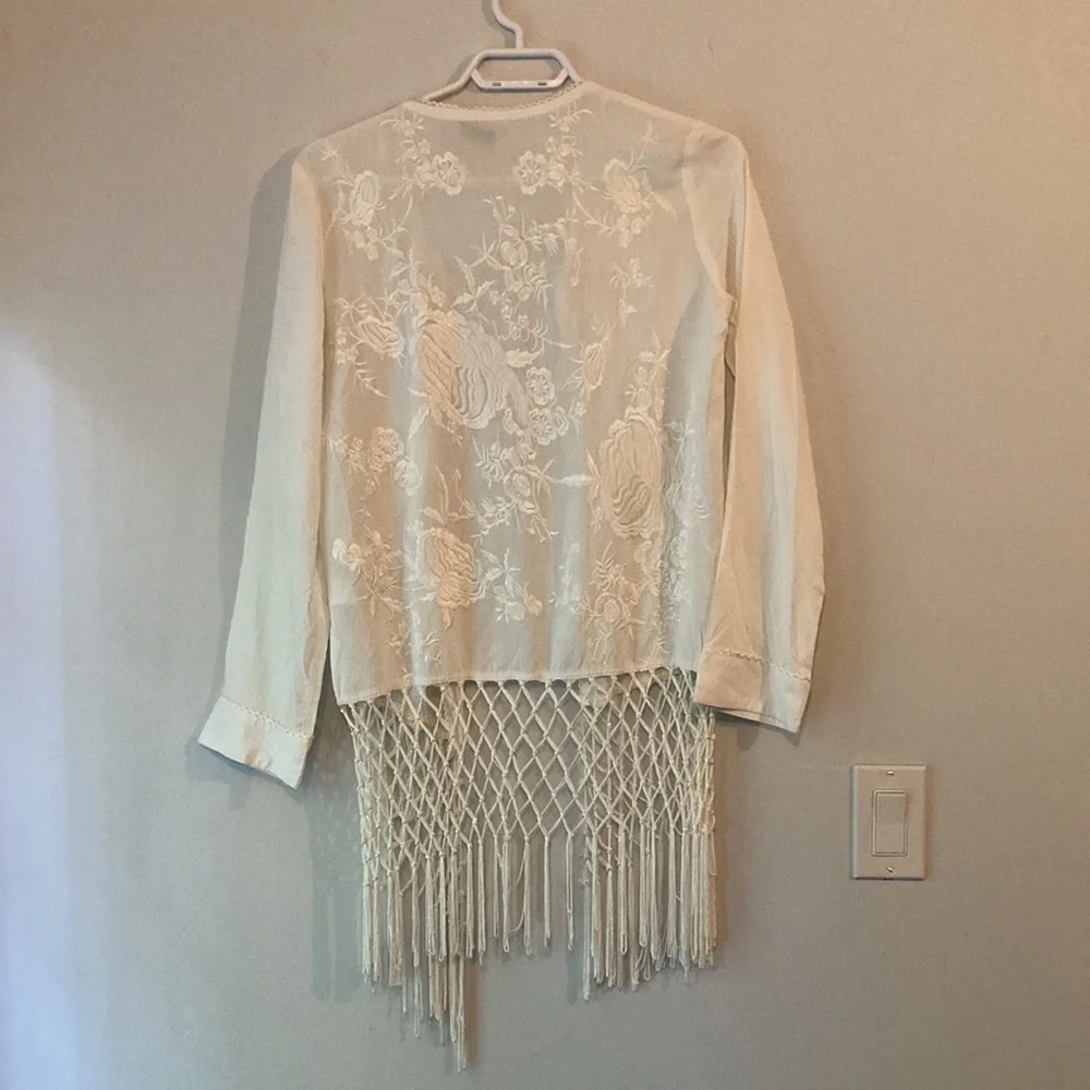 Embroidered Fringe Top - Picture 4 of 6